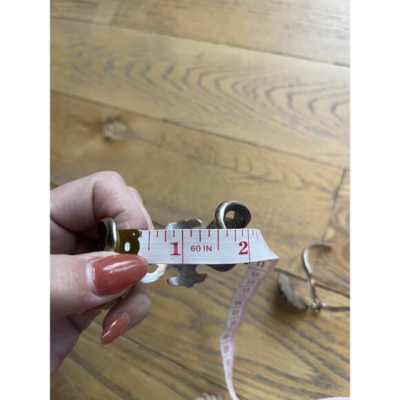 Chimney Butte Sterling Cuff Turquoise Pink Conch Southwest Artisan Silver 45g - Picture 8 of 13